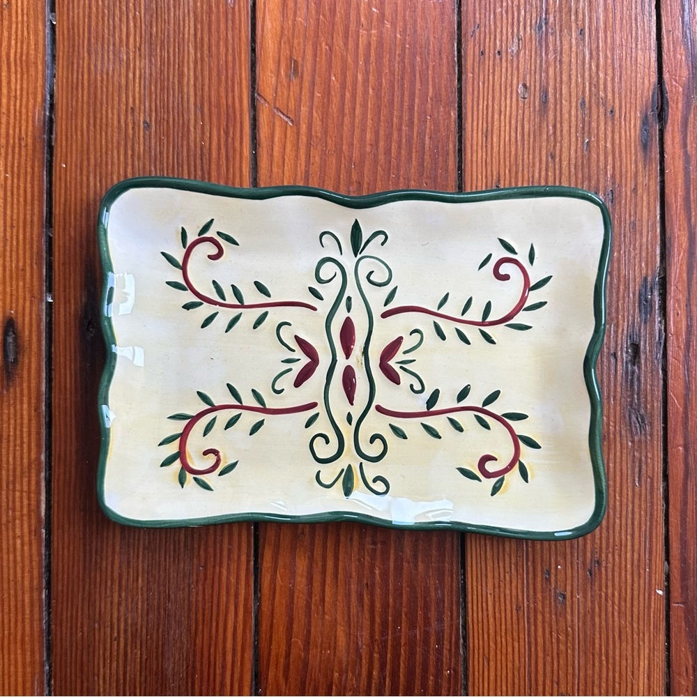 NWOT Vintage 2004 California Pantry Classic Ceramics biscuit tray 8x5.5